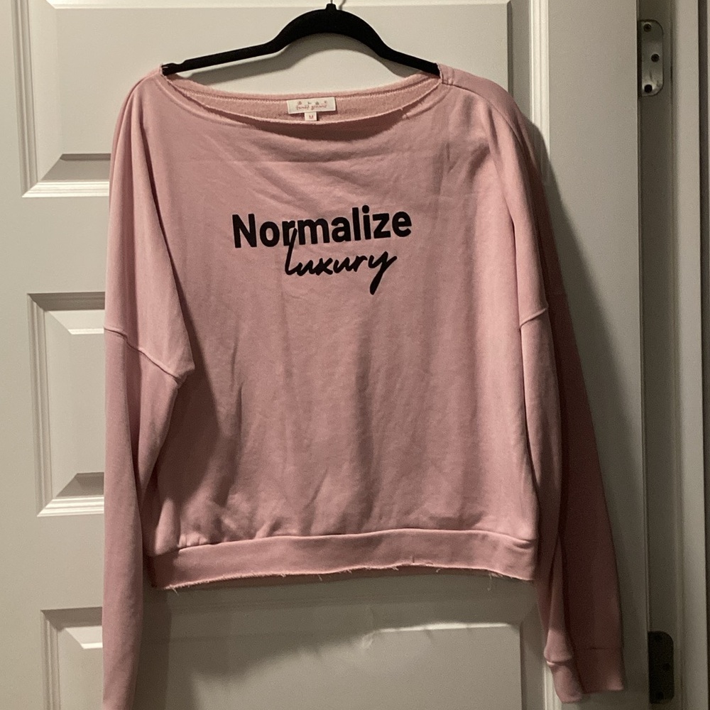Wide Scoop Neck Sweat Shirt